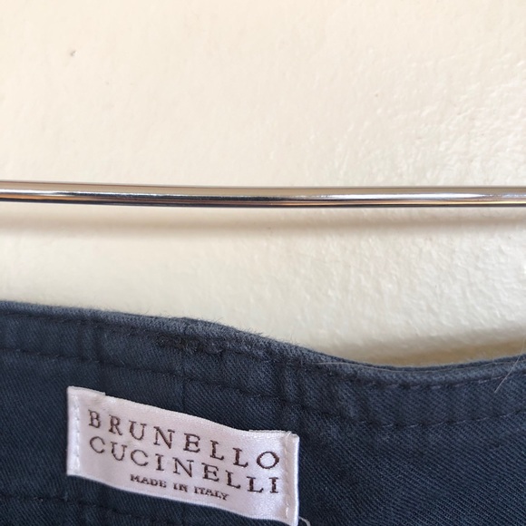 Brunello Cucinelli Navy Blue Ankle Trousers 0 2 - Picture 7 of 9